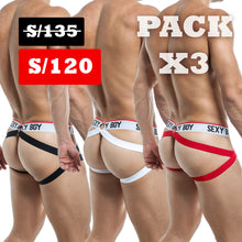 Cargar imagen en el visor de la galería, JOCKSTRAP CROSS SEXY BOY PAQUETE X3UNIDADES
